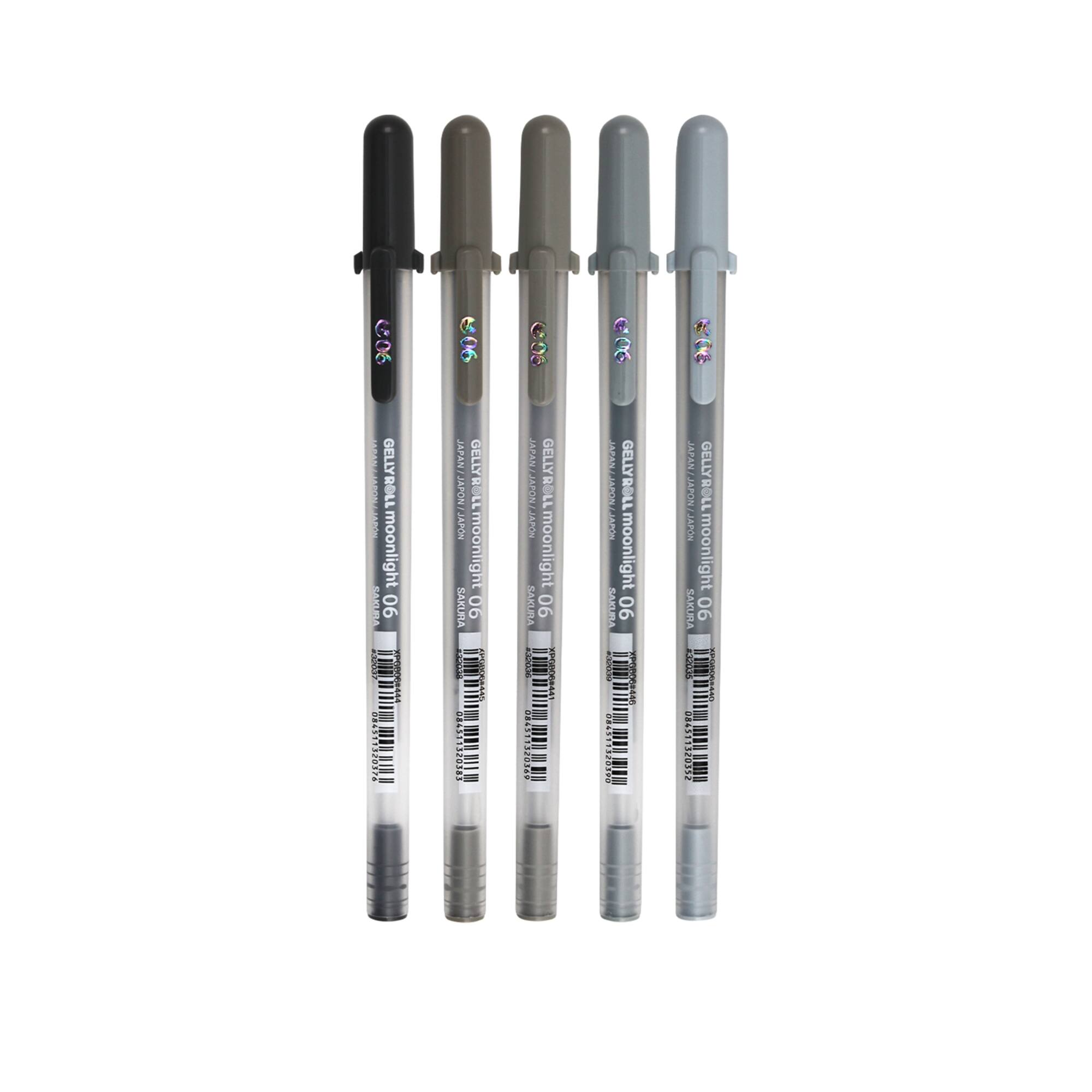 6 Packs: 5 ct. (30 total) Gelly Roll® Moonlight® 06 Fine Point Grays Gel Pens